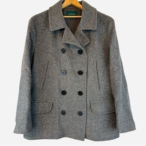 J Crew Always Men’s Grey Wool Thinsulate Double Breasted Dock Peacoat XXL